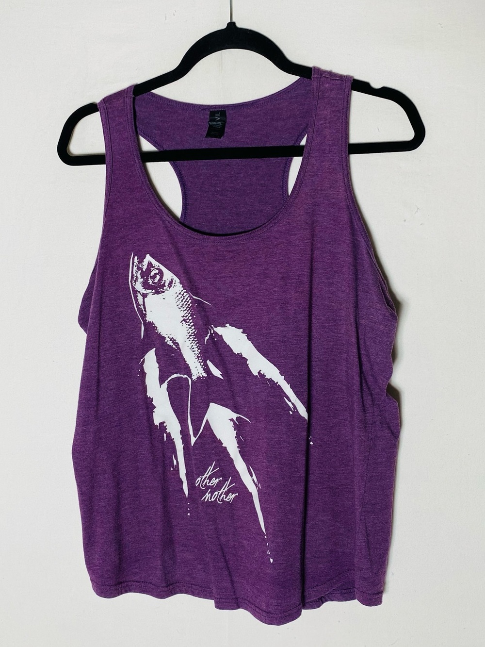 Mother Mother Band Merch O My Heart Fish Purple Racerback Tank Top L
